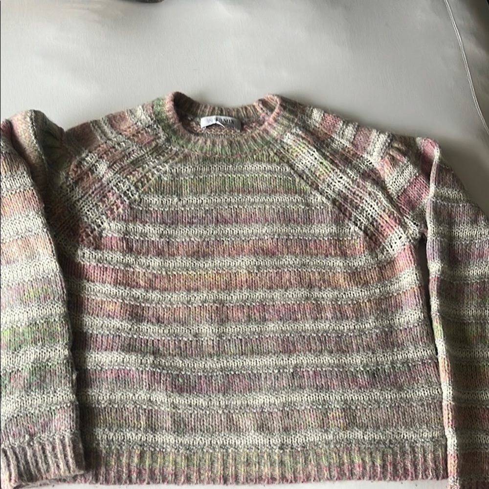 Striped Pastel Knit Sweater - Multicolor